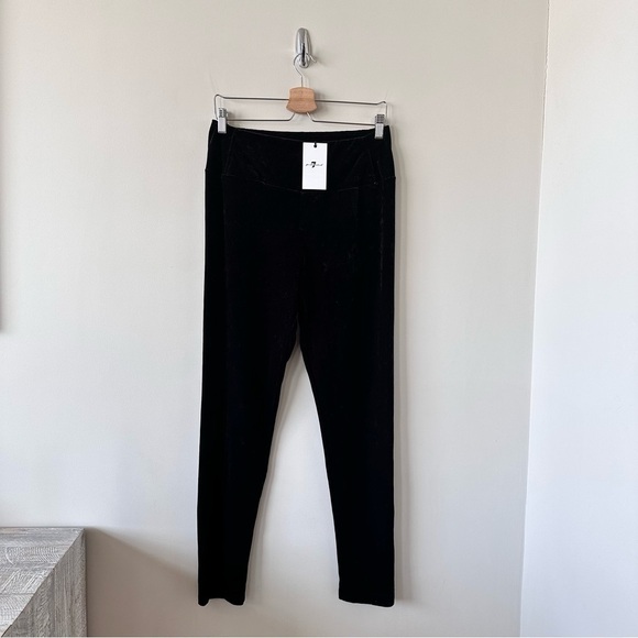 Nwt-7 For All Mankind-Velvet High Rise Wide Waistband Leggings (Size:Medium) - Picture 1 of 8